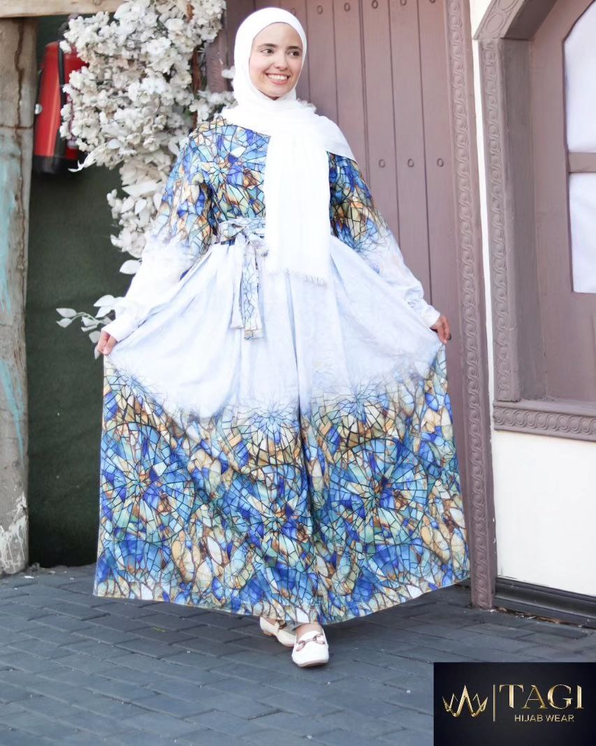 printed dresses with Palestinian inspiration