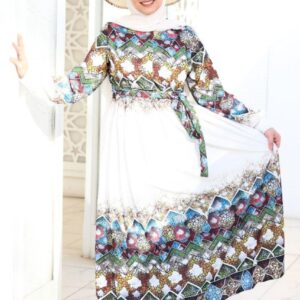 فستان مطبوع للمحجبات