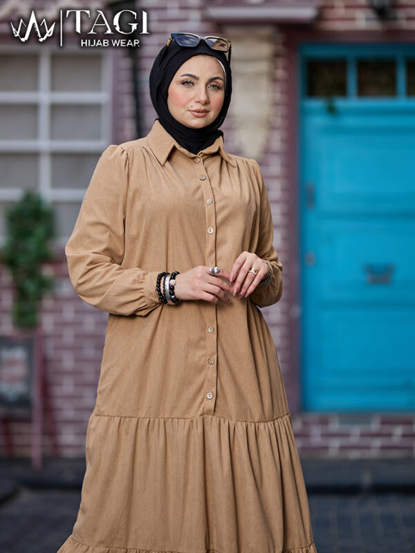 Beige Winter Layered Dress