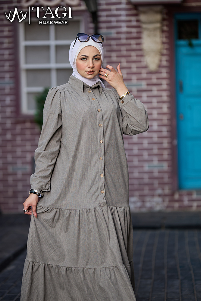 Gray Winter Layered Dress - Image 2