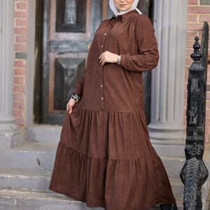 Brown  Winter Layered Dress