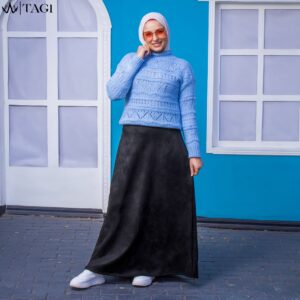 Black Suede Aline Skirt