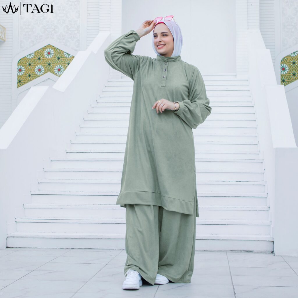 Comfy Mint Rib Suede Set
