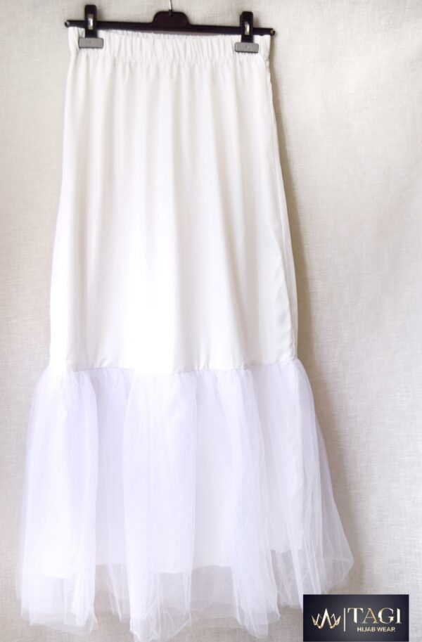 White Extension Tulle skirt
