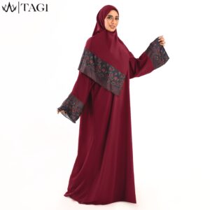 Maroon Abaya Esdal Ramallah