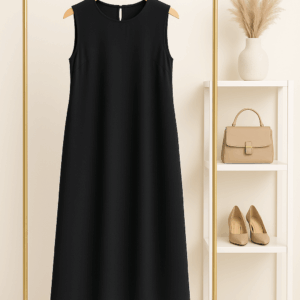 Black Basic Sleeveless Dress