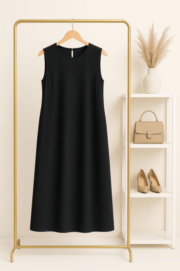 Black Basic Sleeveless Dress