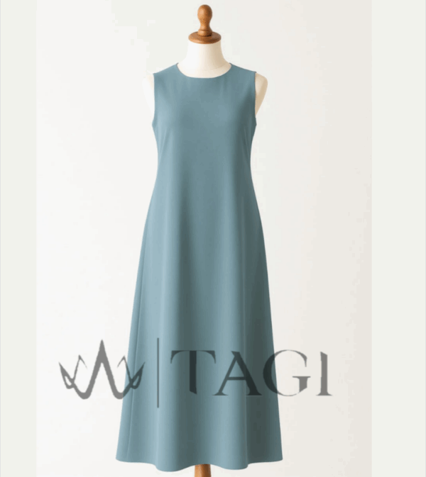 Mint Blue Basic Sleeveless Dress