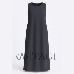 Gray Basic Sleeveless Dress