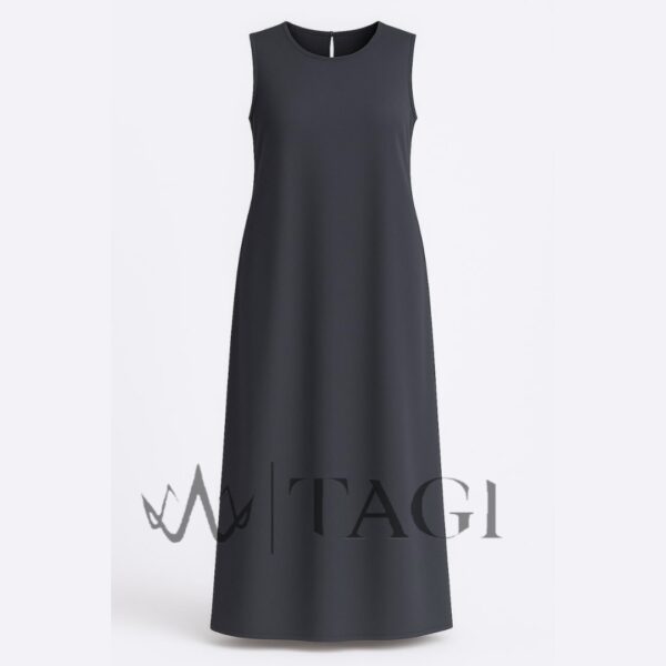 Gray Basic Sleeveless Dress