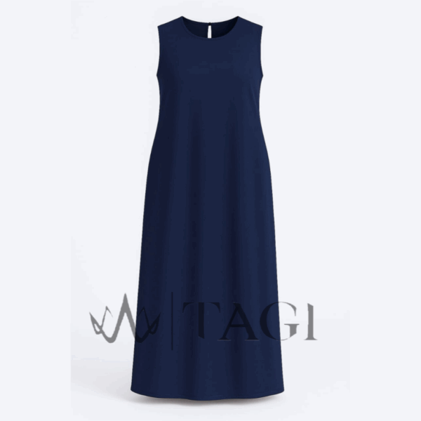 Navy Basic Sleeveless Dress